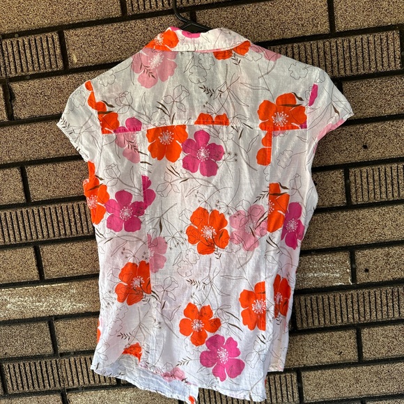 Misdemeanor Vintage 90’s Light Floral Button Up 100% Cotton Size Medium - Picture 6 of 7